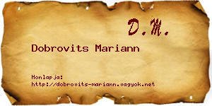 Dobrovits Mariann névjegykártya