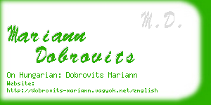 mariann dobrovits business card